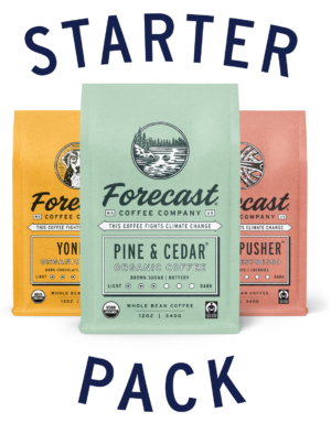 bags of pine and cedar, yonder, and pedal pusher coffee